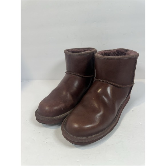 L.L. BEAN Women's Brown Leather Wool Lined Bean Boots Size 9M made in Maine USA - Picture 2 of 8